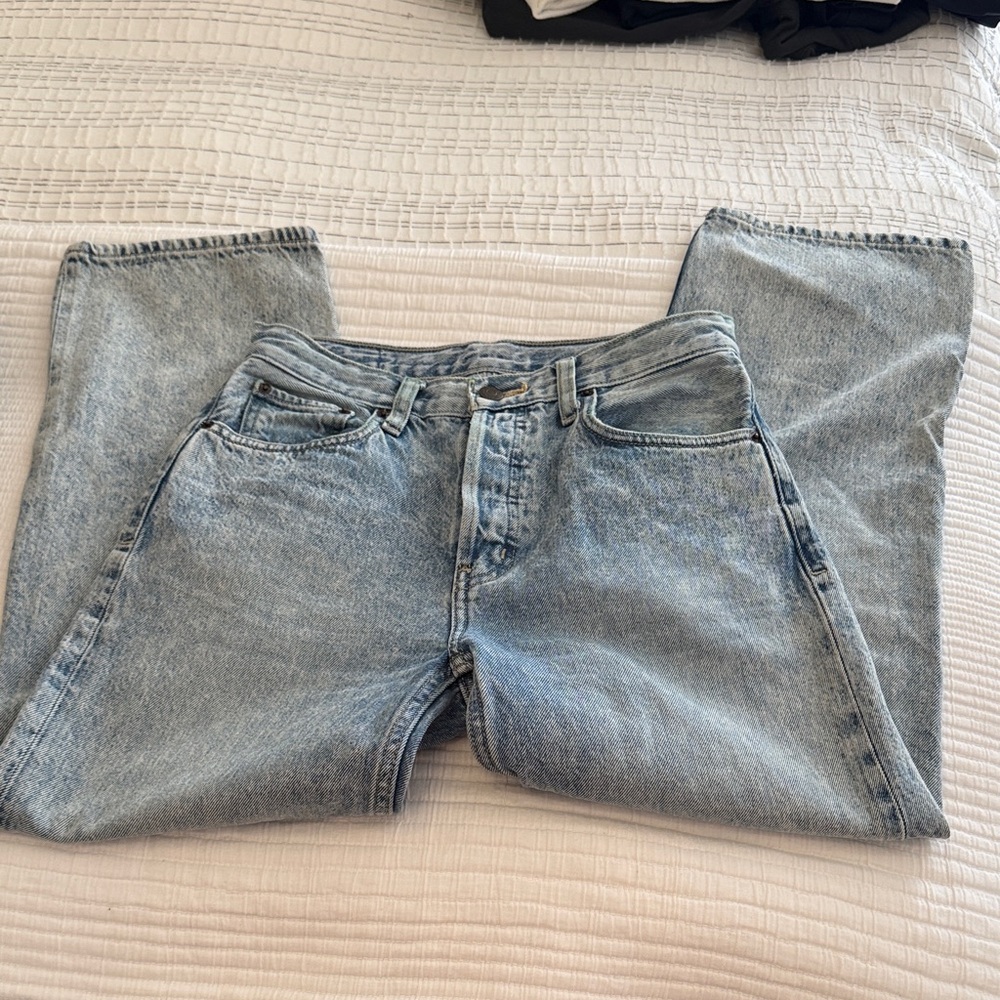 Etica Light Blue straight Ankle Jeans